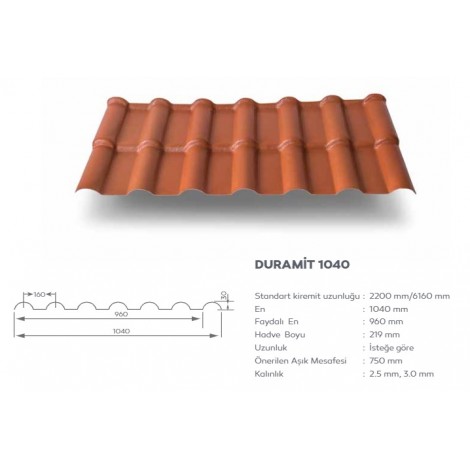 DURAMİT PVC KİREMİT MAHYA